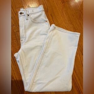 NWOT Madewell The Perfect Vintage Wide-Leg Crop Jeans Light Blue